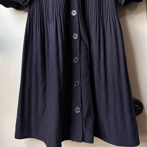 Maje Rockina Balloon Sleeve Dress Navy - Picture 3 of 12